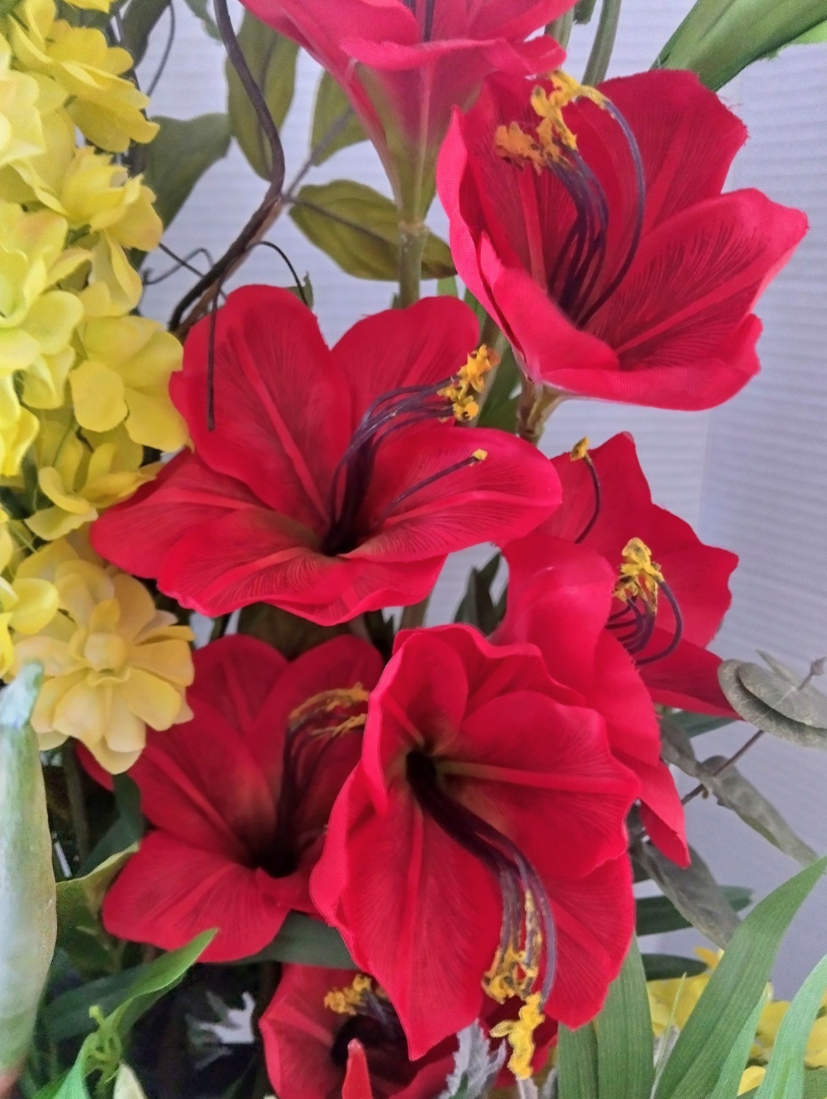 Artificial tropical floral arrangement