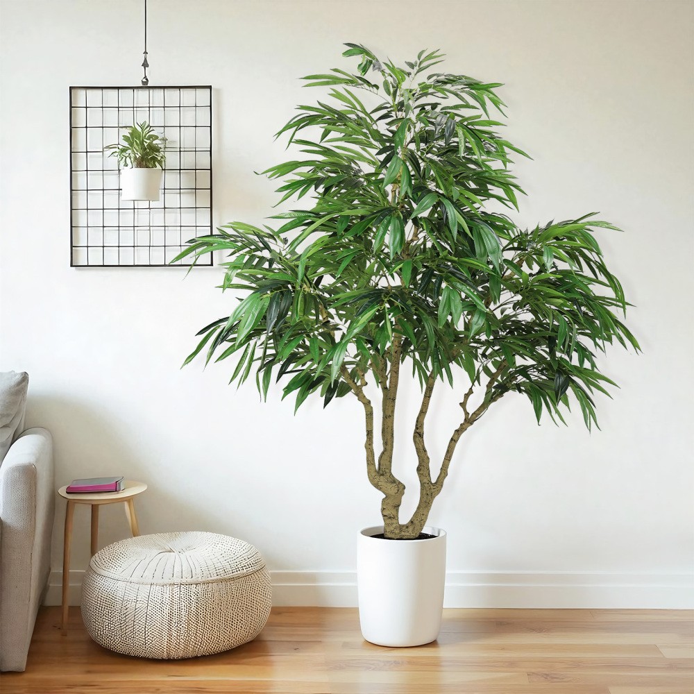 7FT Artificial Willow Tree Indoor Faux Silk Greenery Plant Home Apartment