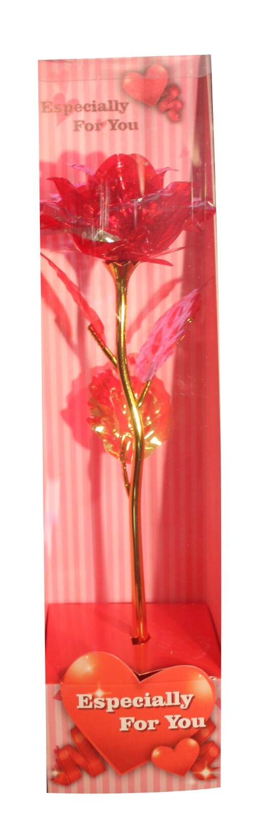 Set of 3 Light Up Roses, 9″ Mothers Day Friendship, Patriotic Love in Gift Box
