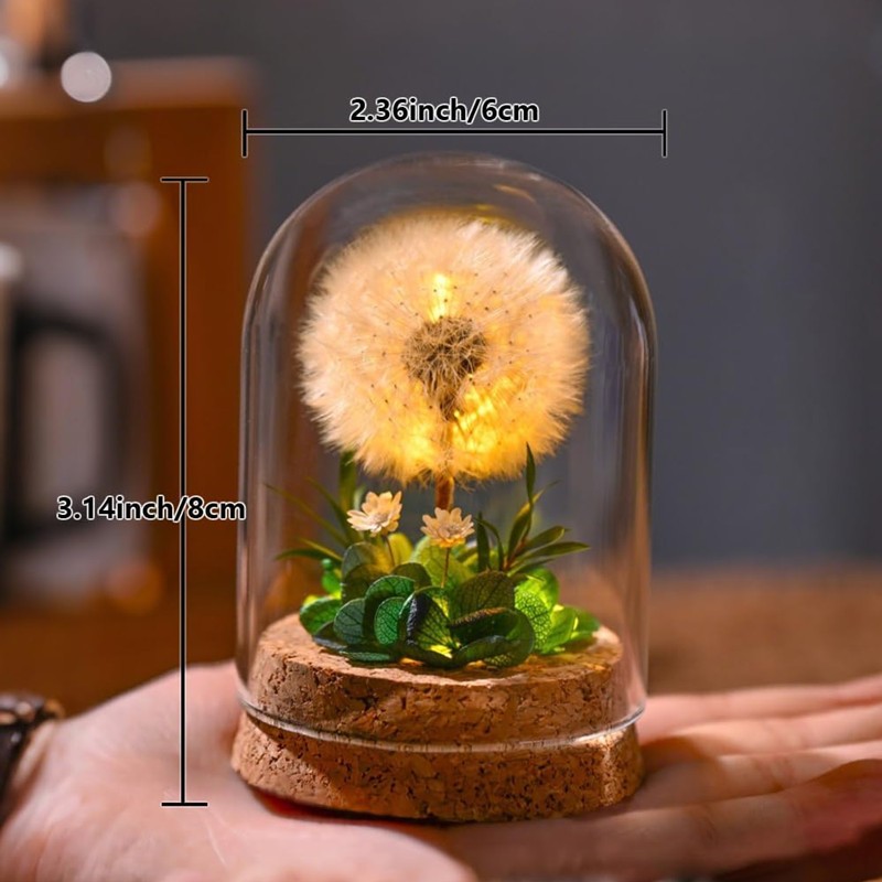 Forever Preserved Real Dandelion Gift For Women, Eternal Flower Gift For Mom New