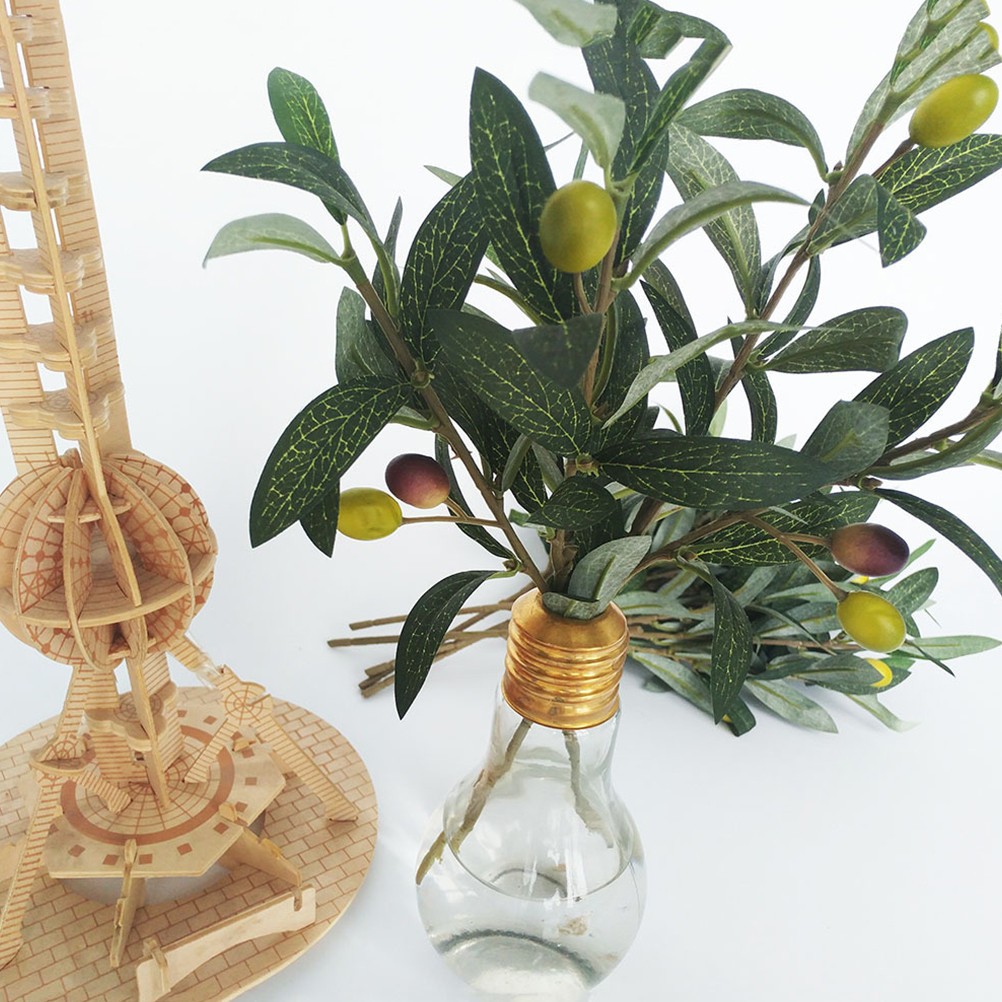5Pcs Artificial Branches Green for Flower Arrangement and Wall Decor