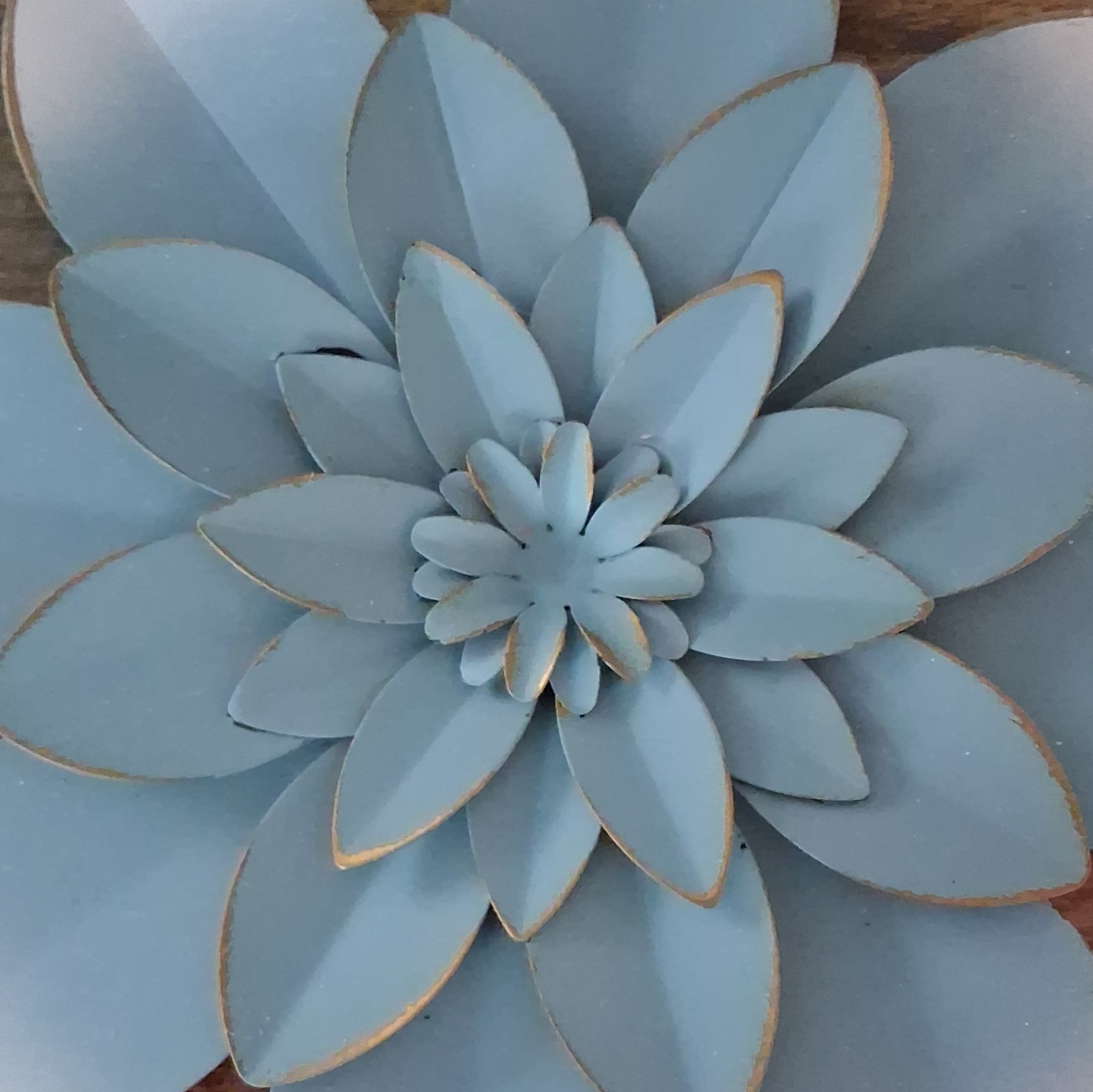 beautiful blue metal flower