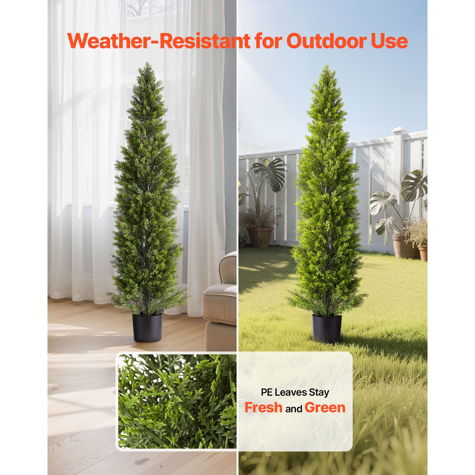 Uimoso 60-Inch Artificial Cedar Tree for Patio and Backyard Decoration