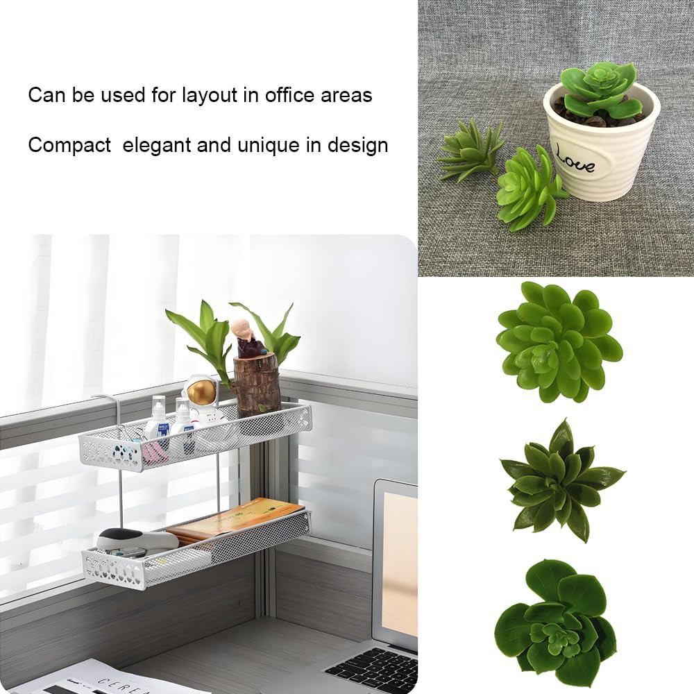 3Pcs Faux Succulents Artificial Succulents Unpotted Realistic Mini Fake Plants