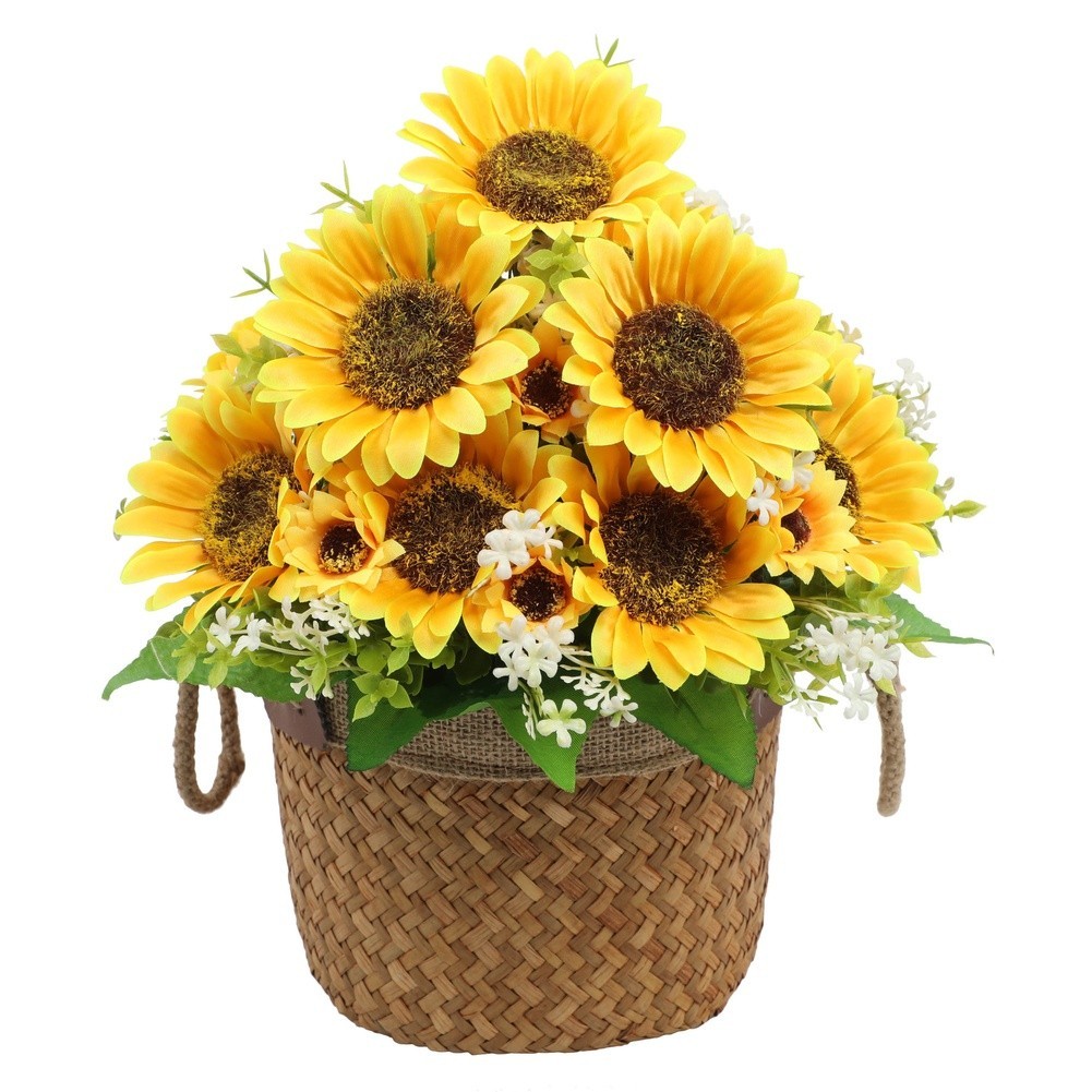 Silk Sunflower Bouquet 38cm 30cm 31cm for Wedding Home Decor Photography Props