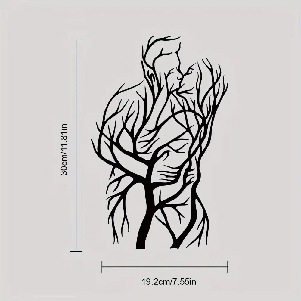 Intriguing Metal Tree Wall Art Sculpture Abstract Home Decor, Stylish Ornament