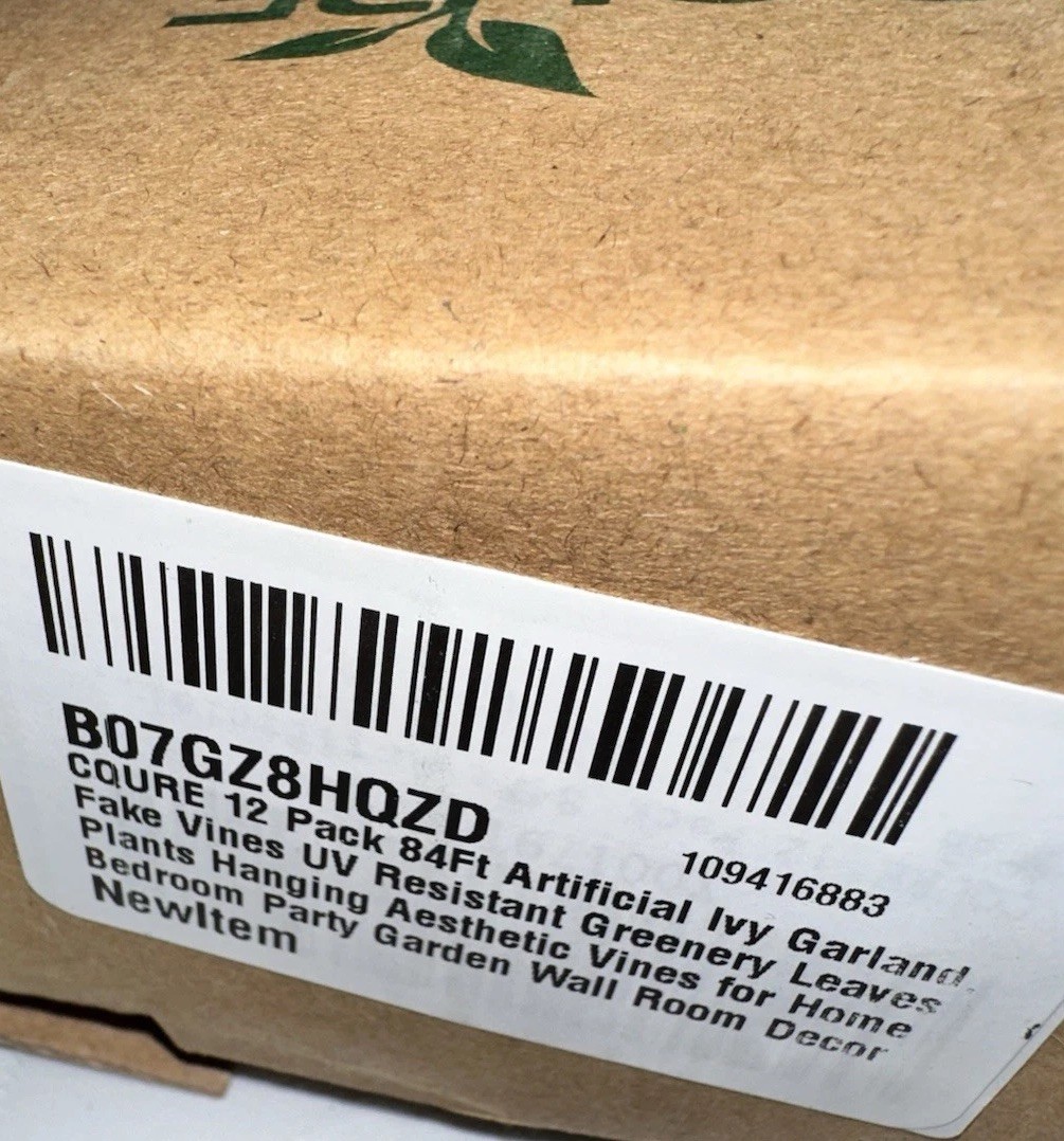 12 Pack 84 Feet of Vines ~ Room or Party Decor ~ Artificial Green Ivy Garland