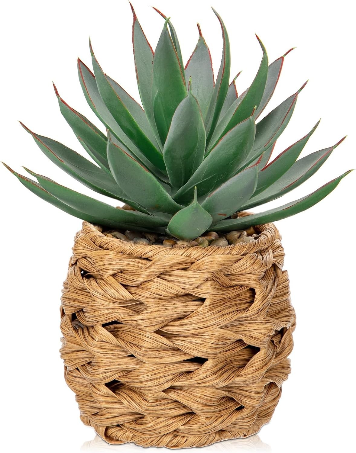 Succulents Plants Artificial for Home Decor, Realistic Potted Fake Agave Plan…
