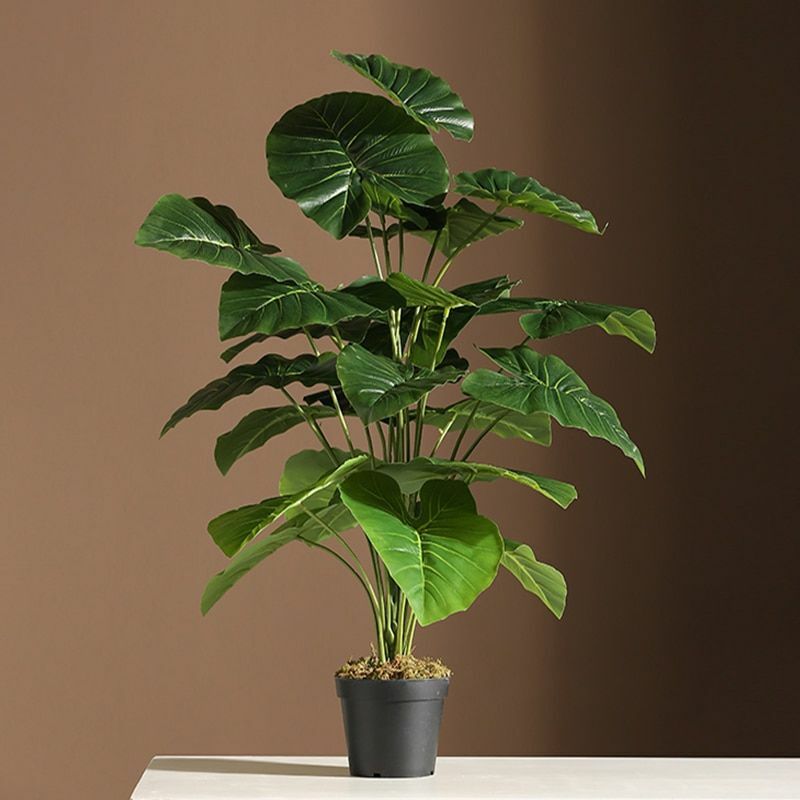 Tropical Large Palm Green Plant Leaves Tree Artificial Monstera Home Decoration