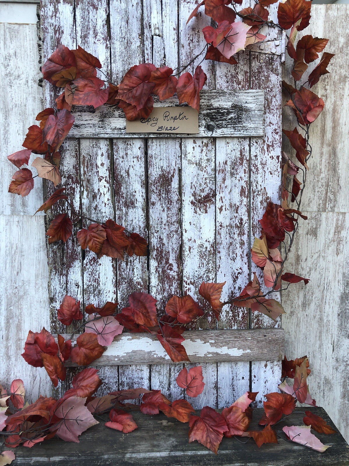 Spicy Pumpkin Fall Leaf Garland 15 FT Autumn Artificial LARGE Fall Leaves