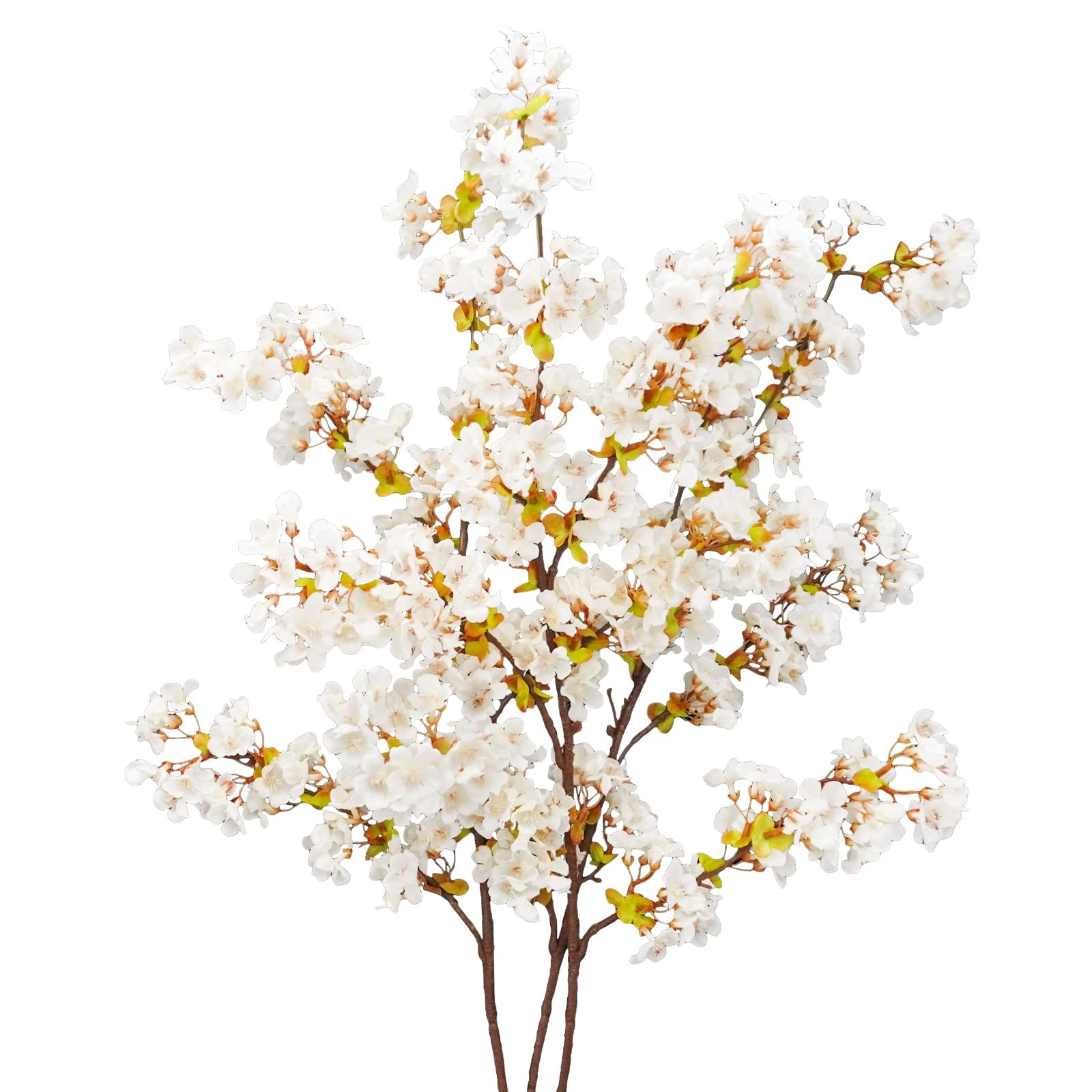 Silk Cherry Blossom Branches, 39.3in Artificial Cherry Blossom Tree Stems, Fa…