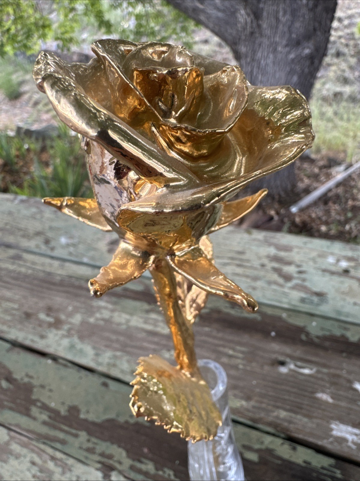 24k Gold Dipped Rose 12 Inch Forever Love Wife Mother Daughter Flower