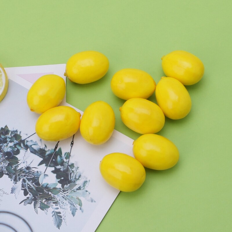 Set Of 20 Imitated Lemon Accessory For Enhancing Festival Atmosphere In Homes