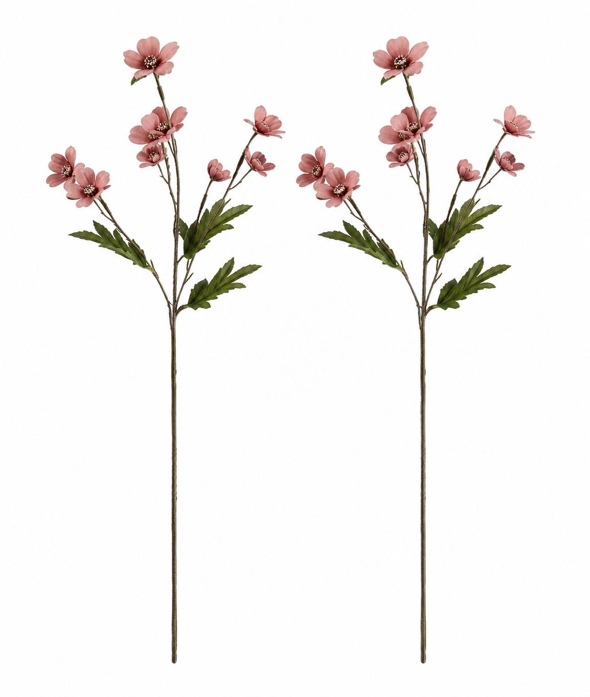 Dusty Rose Dogwood Stems Artificial Dogwood Flowers Faux Floral Branches Cottage