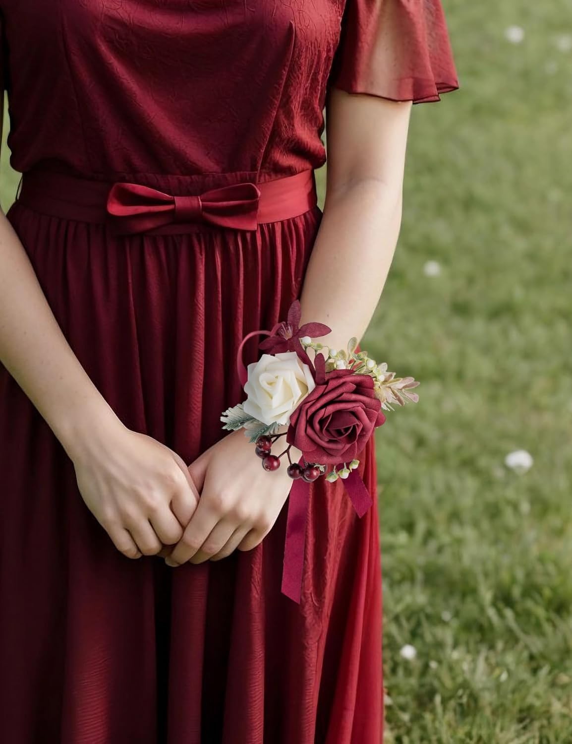 Set of 2 Wrist Corsage Wristlet for Wedding Bridesmaid Mother Grandmother for…