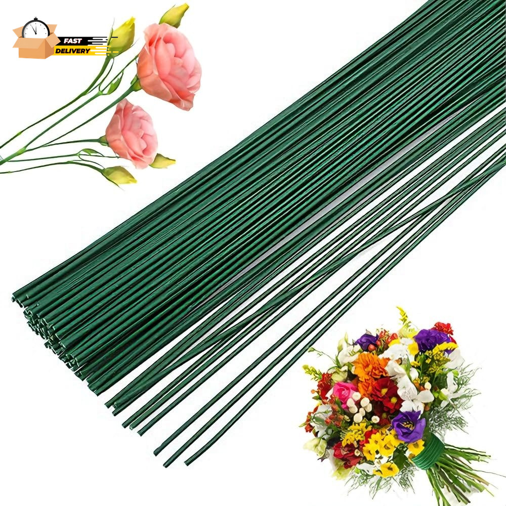 200 Pcs Floral Stem Wire,22 Gauge 16 Inch Floral Stems for Flower Arrangements