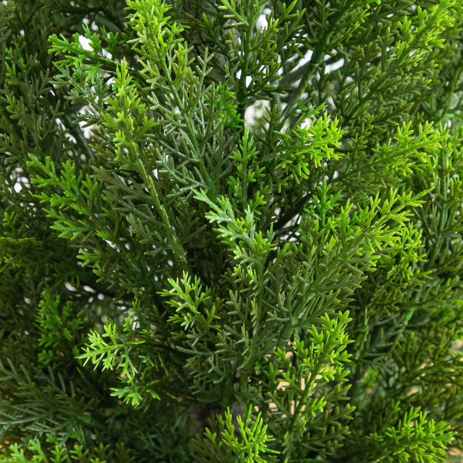 45″ UV Resistant Artificial Cedar Tree in White Planter Indoor/Outdoor