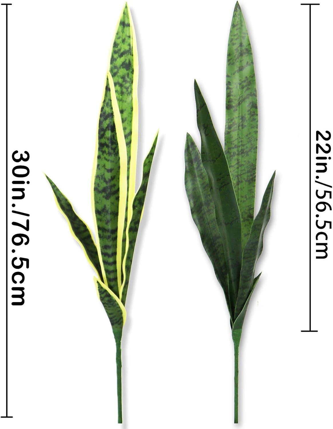 Artificial Snake Plants 30″ Faux Agave Fake Sansevieria Artificial Silk Plant…
