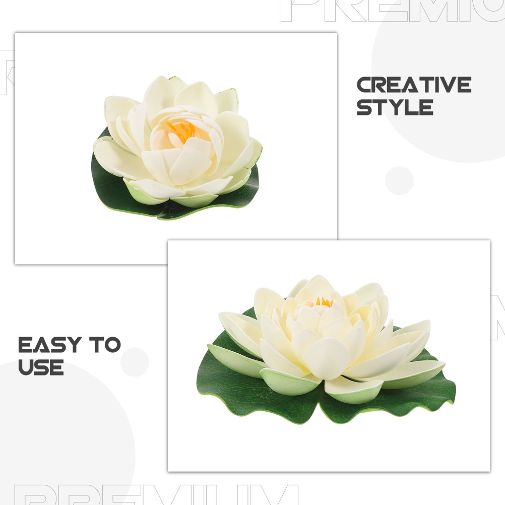 6 Pcs Lotus Stickers for Car Floating Foam Aquarium Flower Fish Tank Decoration