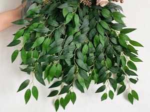 40pcs Italian Ruscus Greenery 68cm Artificial Greenery Stems Leaf Greenery