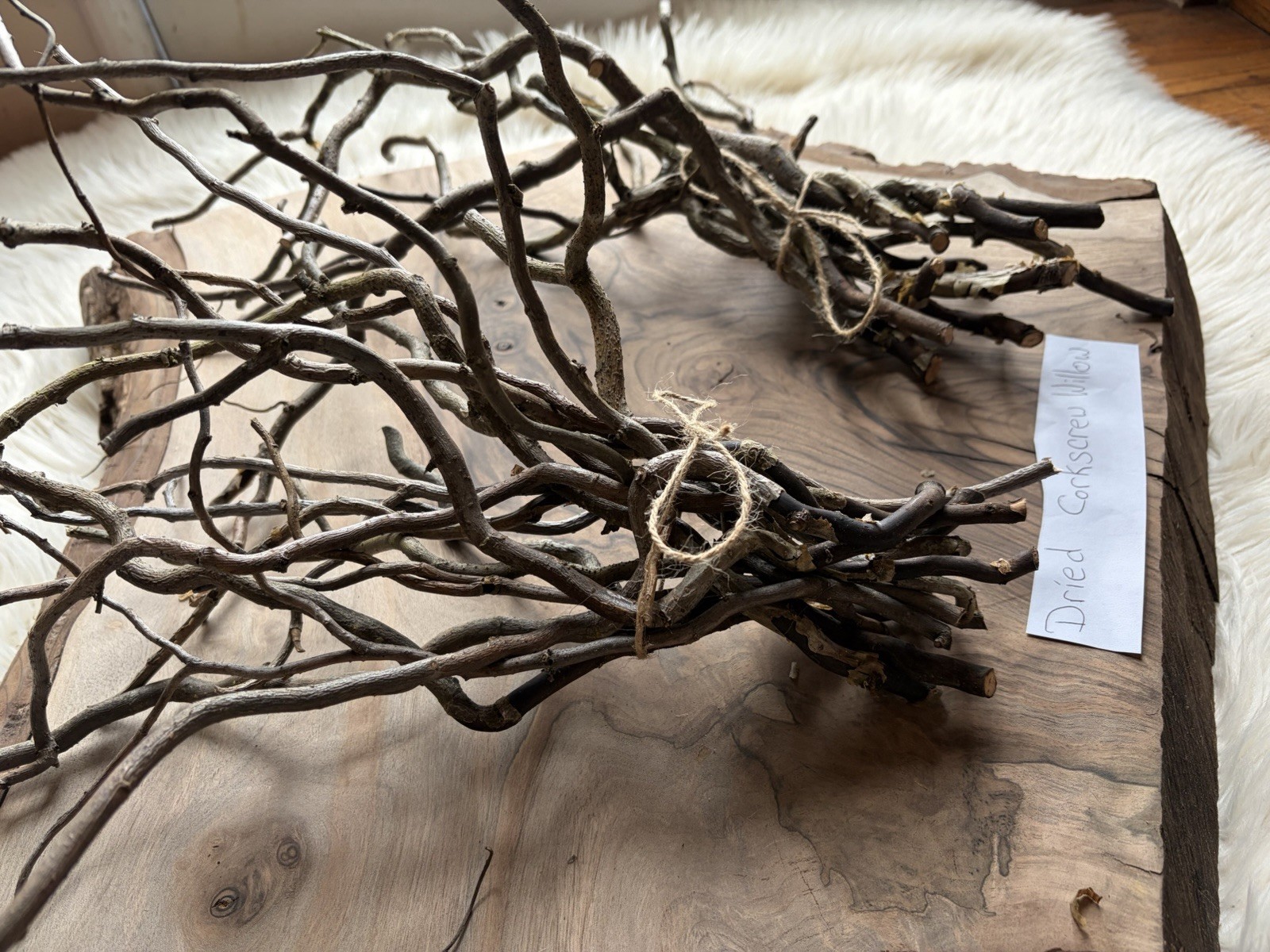 Dried Corkscrew Willow Branches for Home Decor