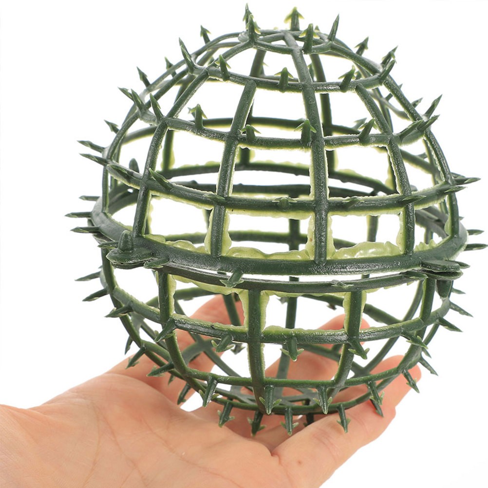 8Pcs Reusable Plastic Topiary Ball Support Cage Green Floral Arrangement Holder