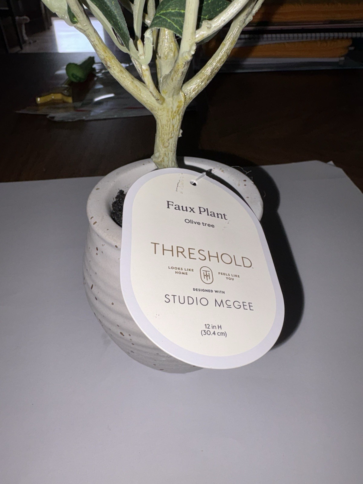 Threshold Artificial Olive Tree 15” Faux Olive Topiary Small With Ceramics Pot