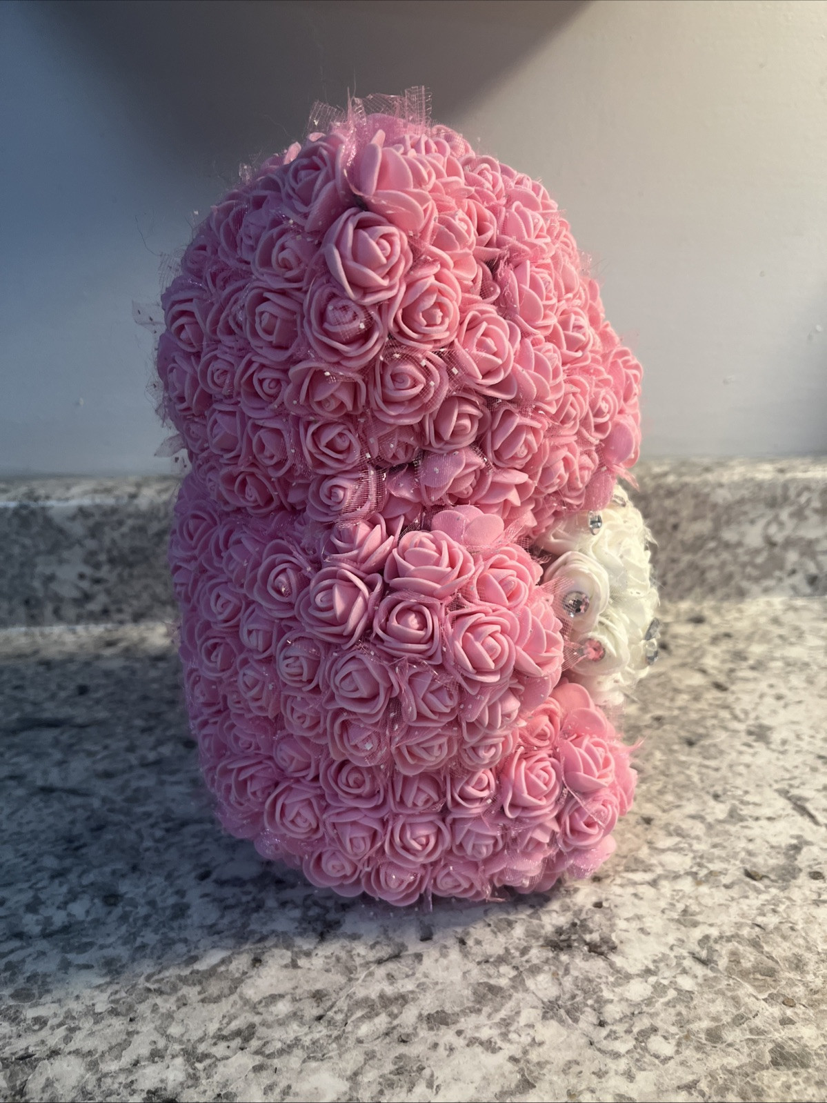 Bear Heart Artificial Flower Rose Teddy For Women Valentines Gift- USA Seller