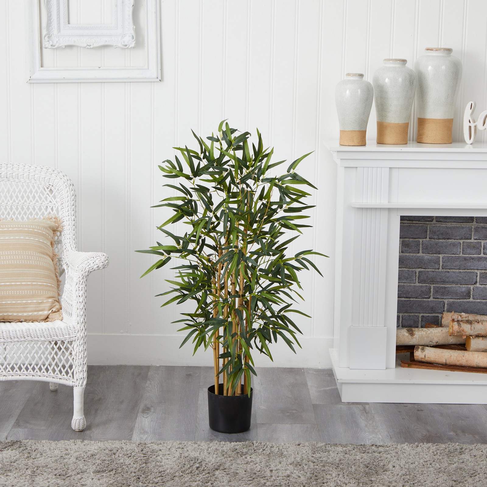 Nearly Natural 3.5ft Twiggy Bamboo Tree in Green