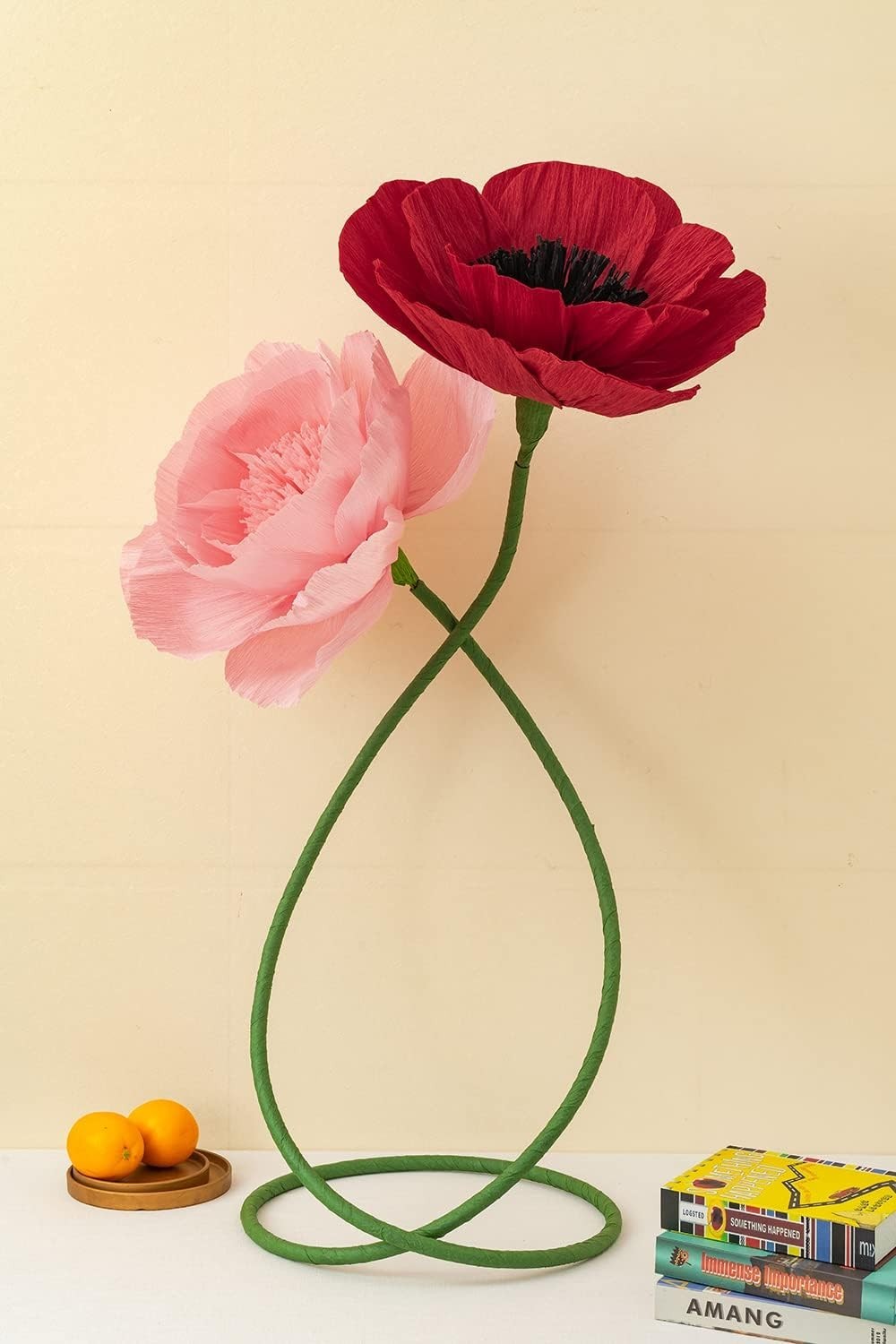 16″ 3D Paper Flower Decoration for Wall, Giant Large Handcrafted Paper Flower…