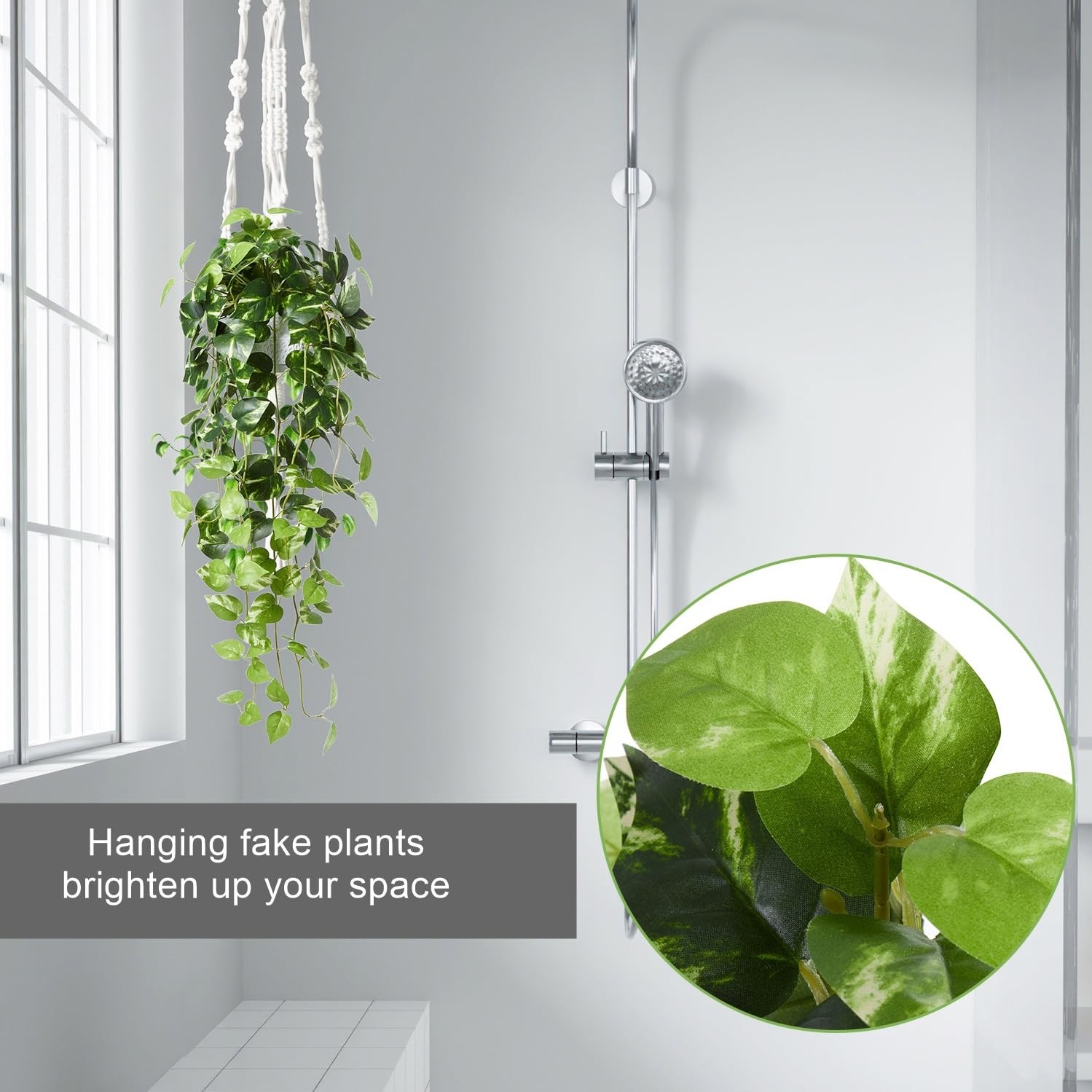 CADNLY Realistic Artificial Plants Indoor in Pot – Green Faux Hanging Plants …