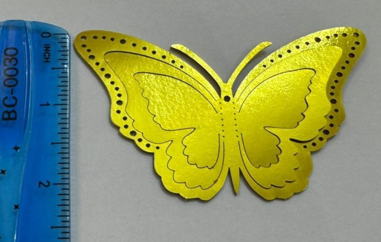 3D gold butterfly wall decoration for parties and home decor, set of 12 pieces.