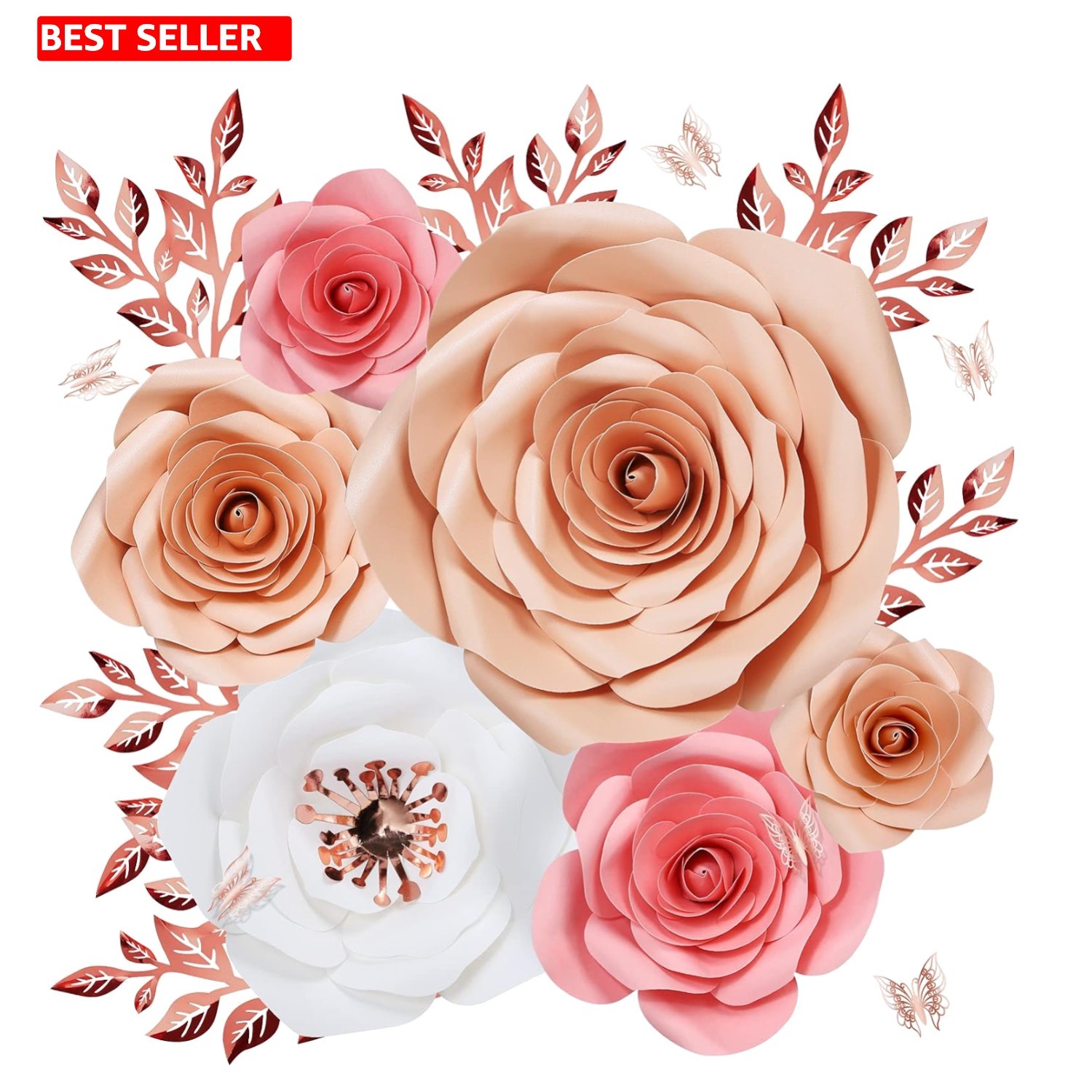 Pre-Assembled 3D Paper Flowers – Transform Your Space with Whimsical Elegance