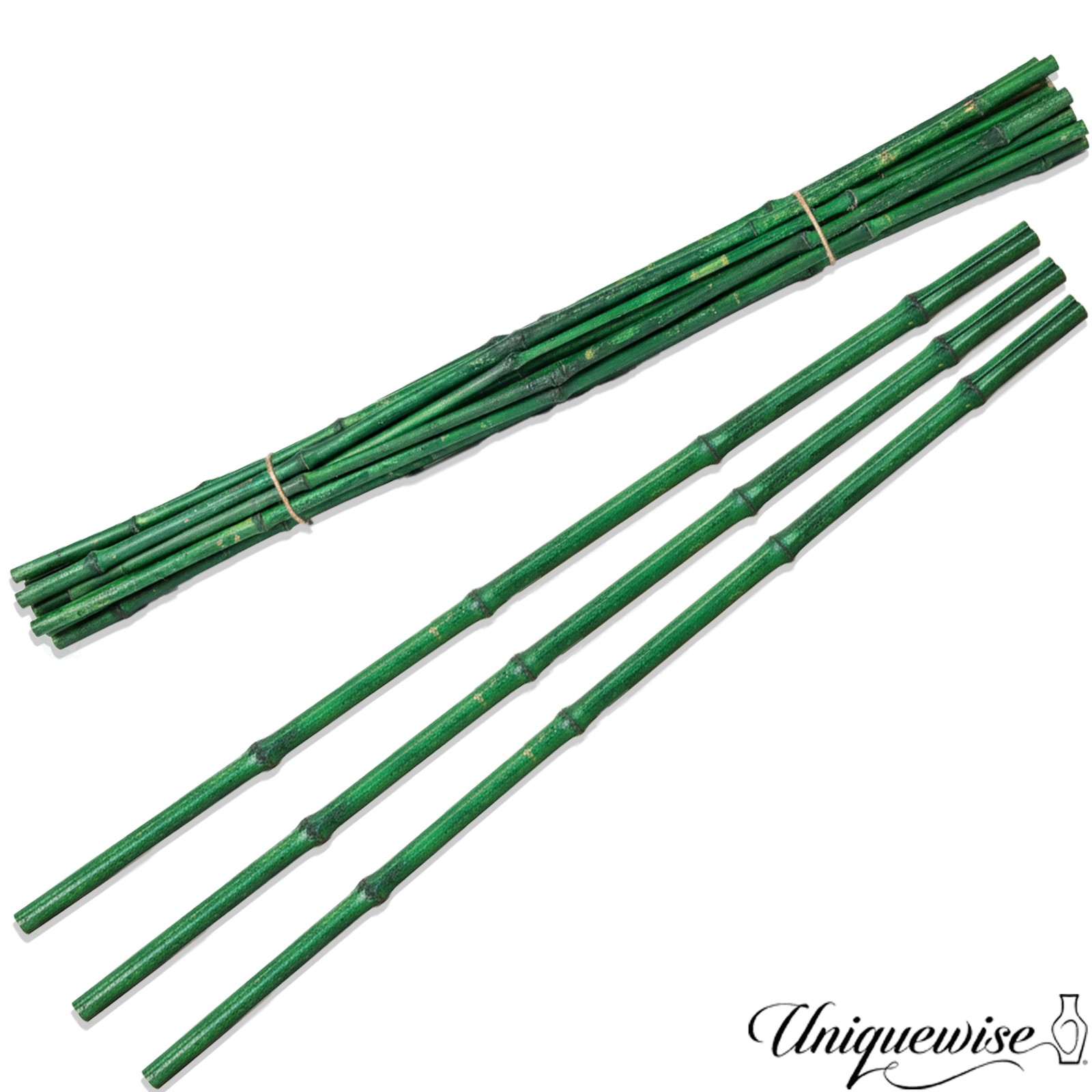 Uniquewise 43″ Set of 12 Bamboo Stick Fillers Natural Decorative Stems for Vase