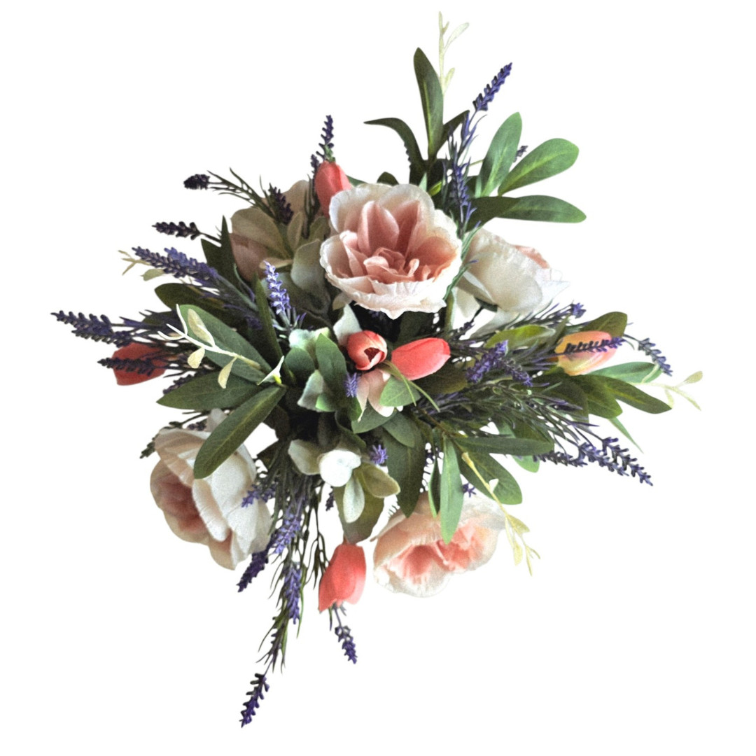 farmhouse floral arrangement spring table decor cottage flower centerpiece decor