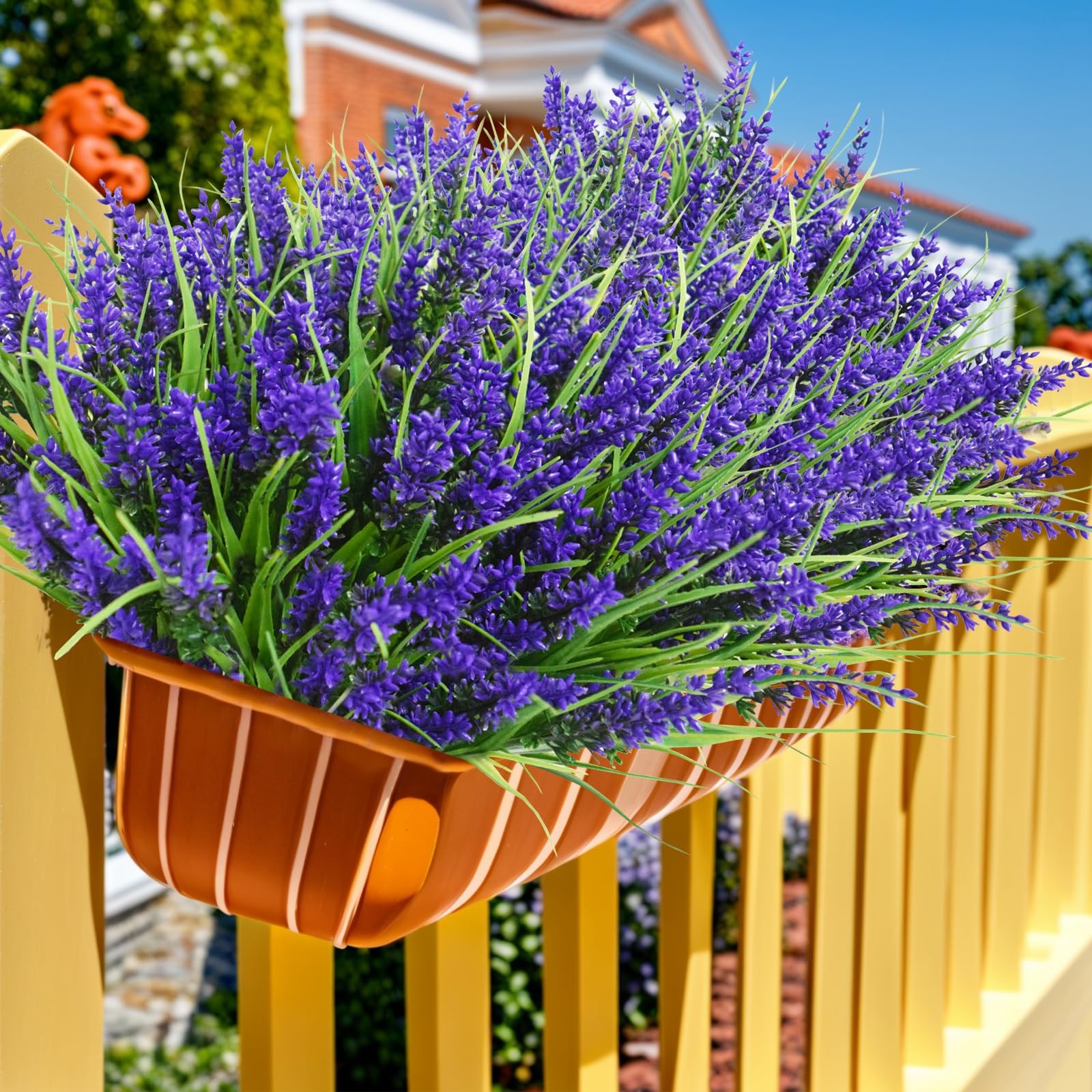 Outdoor Artificial Plants 20 Bundles 35cm UV Resistant Faux Lavender – Spring