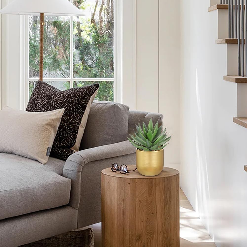 Succulents Plants Artificial for Home Decor, Realistic Potted Fake Agave Plan…