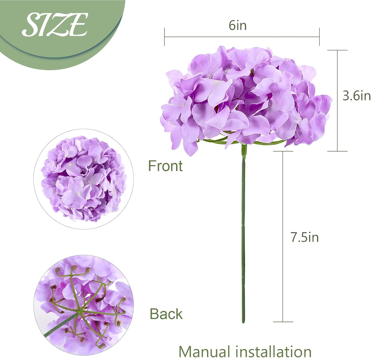 204PCS Purple Silk Hydrangea Flowers for Home Decor & Wedding Centerpieces