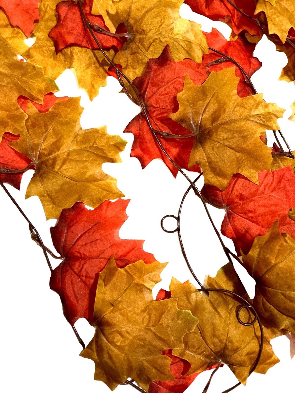 Artificial Autumn Maple Leaf Garland 18ft