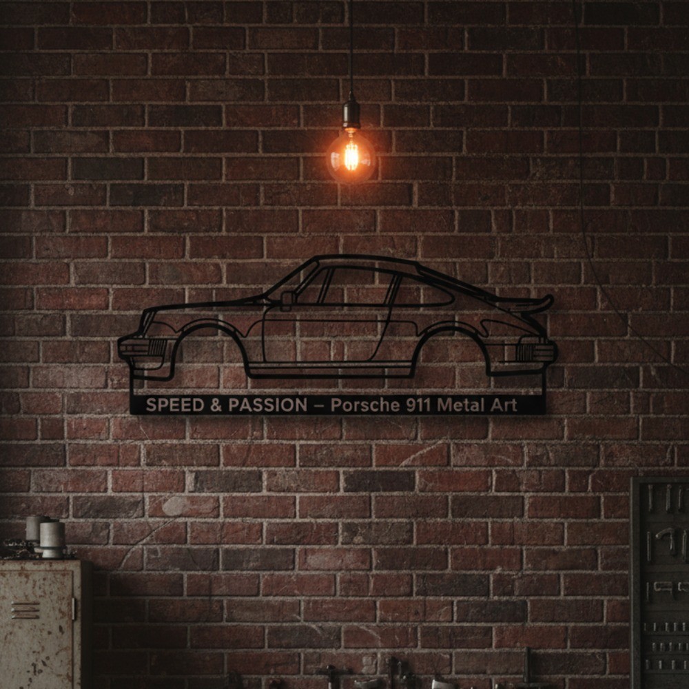 Vintage Metal Wire Sports Car Wall Art – Man Cave Garage Living Room Decor Gift