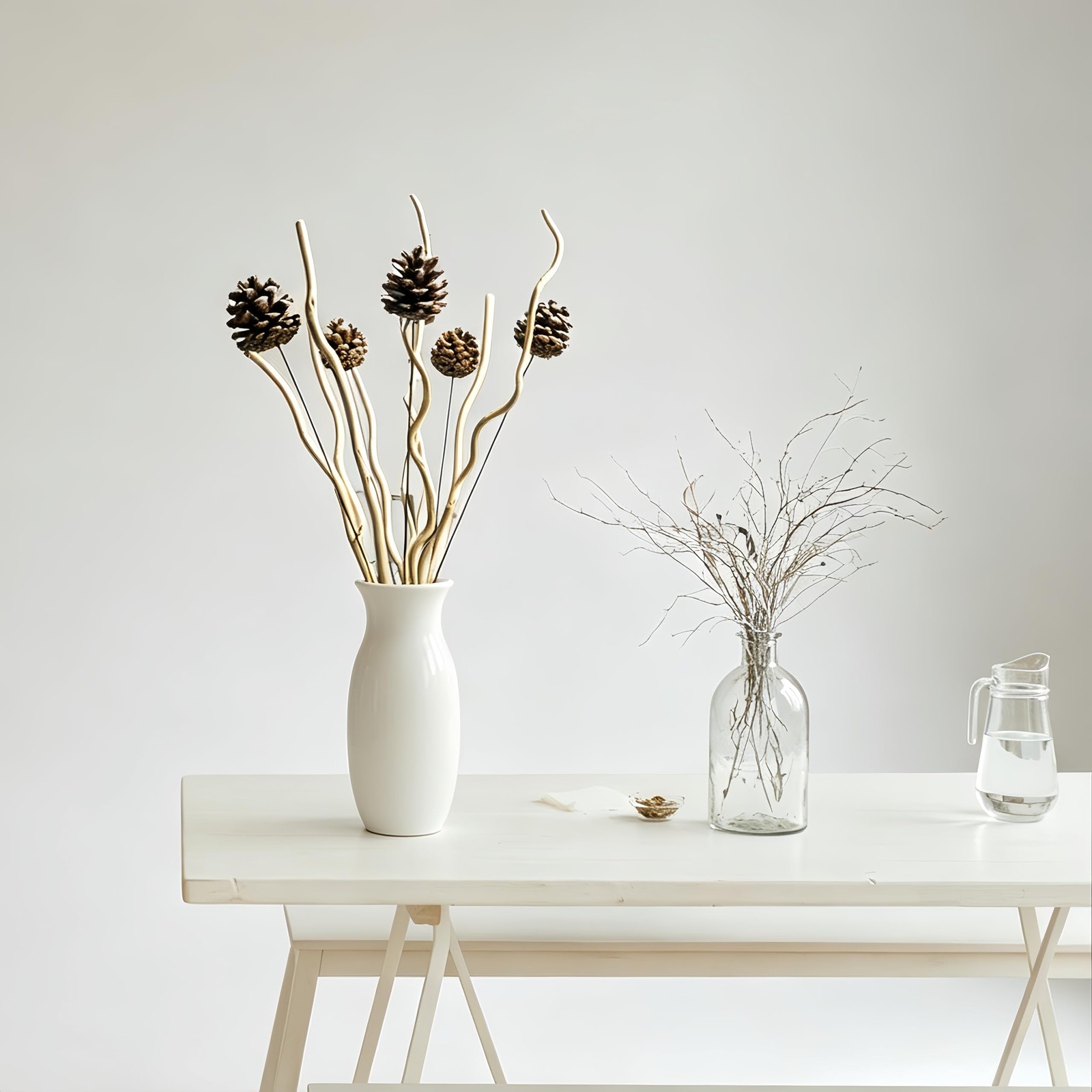Curly Willow Branches 15Pcs 17″ Natural Dried Twigs for Vase Rustic Decor