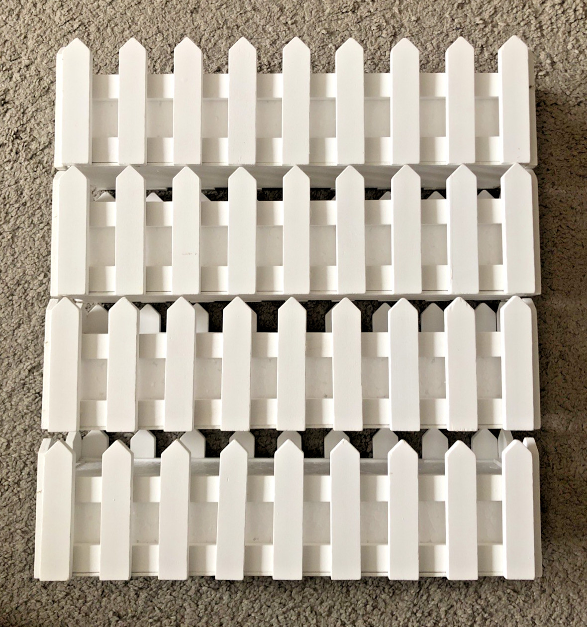 NEW Lot of 4 XONOR Artificial Flower Plants – Picket Fence Pot for Inside Plants