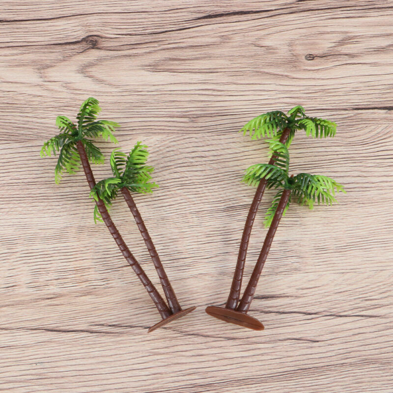5Pcs Mini Fake Coconut Palm Tree Micro Landscape Aquarium Fish Tank Decor