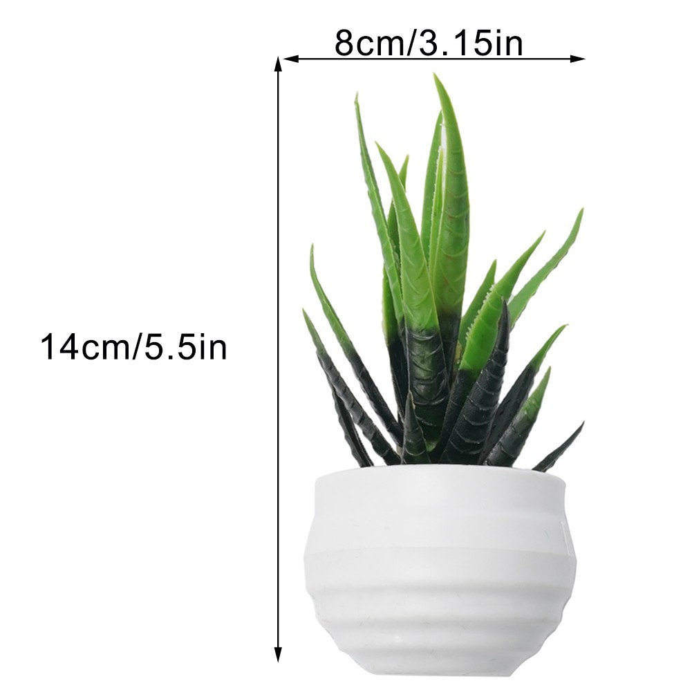 1*14*8cm, 13*11cm Aloe, Plastic Flower Artificial Potted Plant For Home, Office