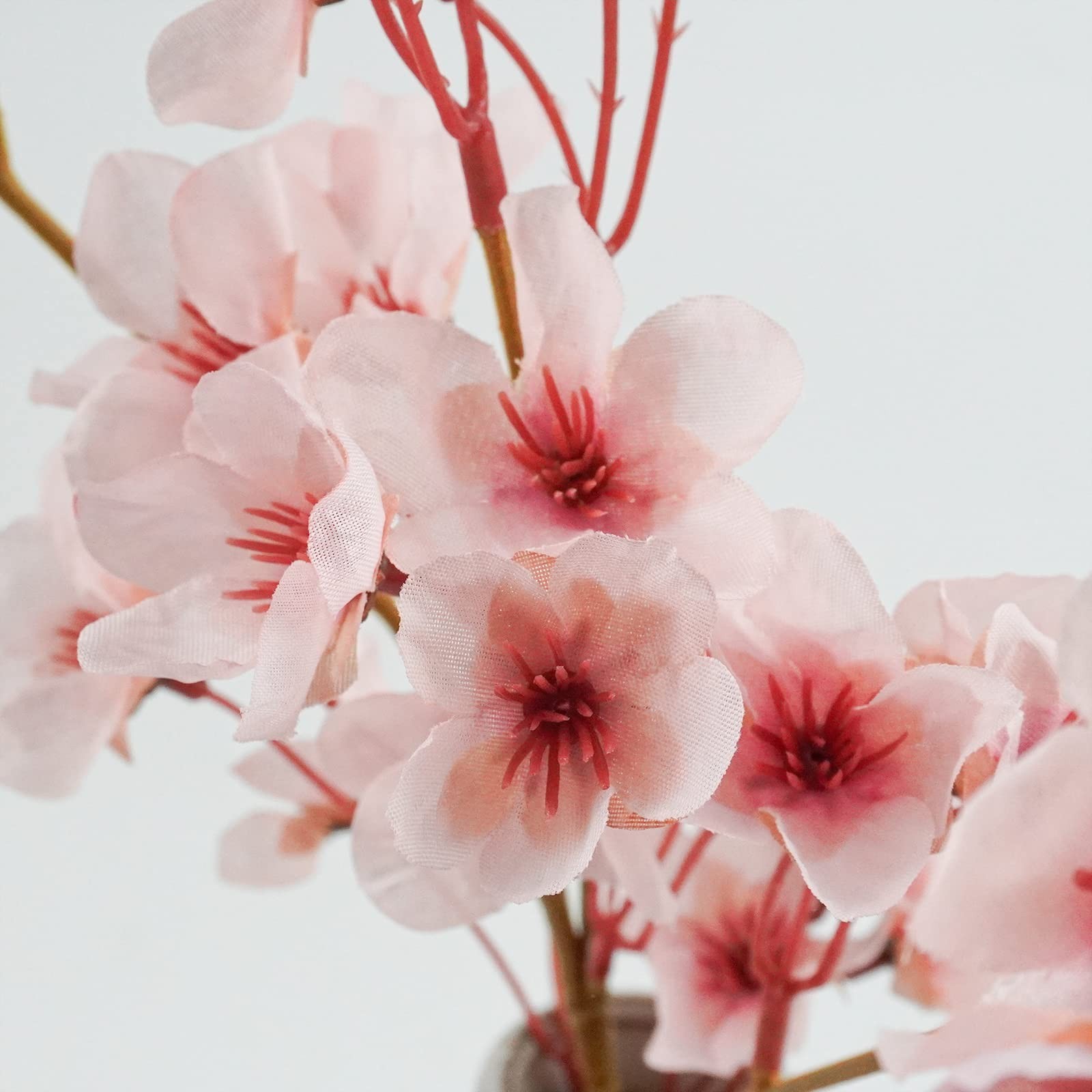 8Pcs Pink Artificial Cherry Blossom Flowers – Silk Branches for DIY Home Wedding