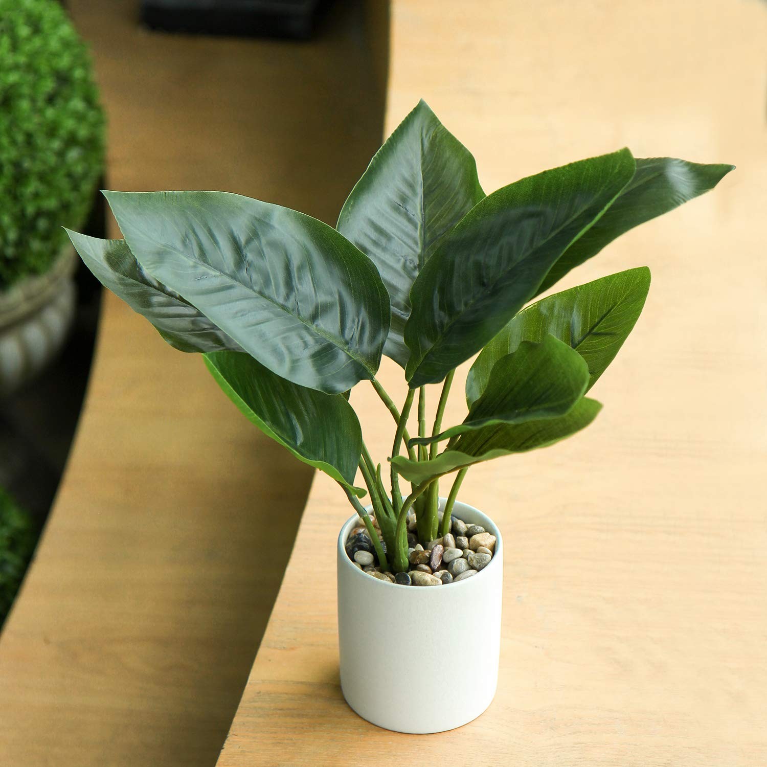 13 Inch Artificial Potted Plants Small Green Faux House Desk Living Room Decor