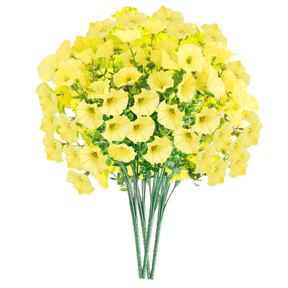 2/4/6/10 Bundles Artificial Flowers UV Resistant Fake Plants Outdoor Home Decor