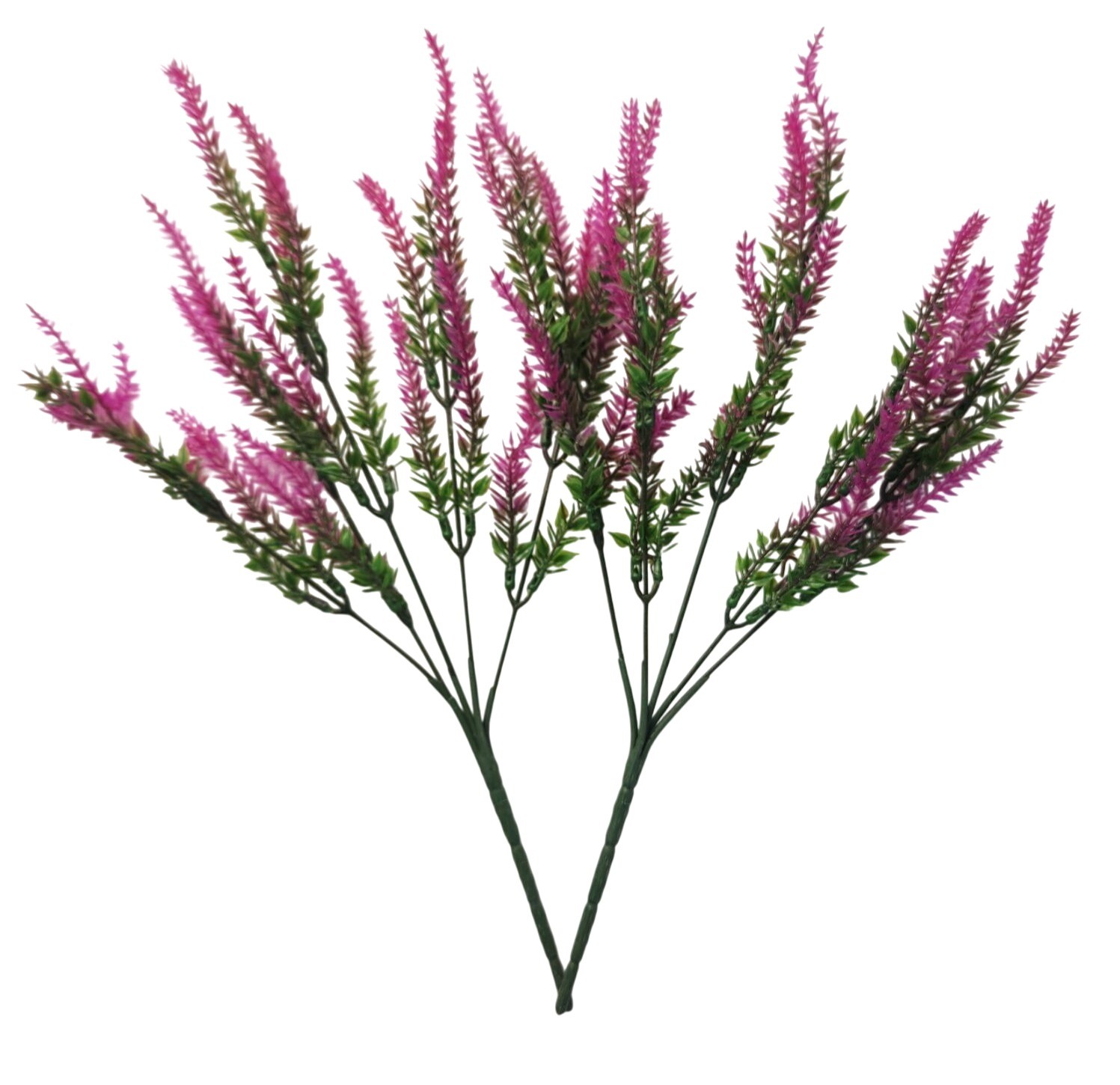 Fuchsia Pink Faux Lavender Stems Artificial Heather Spray Floral Filler Wreath F