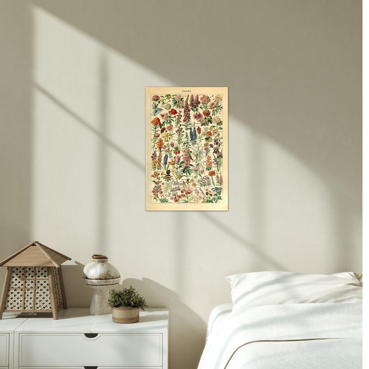 Meishe Art Vintage Poster Print Flower Floral 23.6″L x 15.8″W, Multicolor