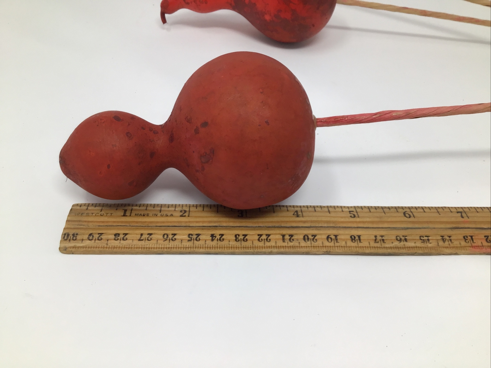 Artificial Gourd Floral Pick Red 3 Picks 20” Long Basket Vase Filler Vintage